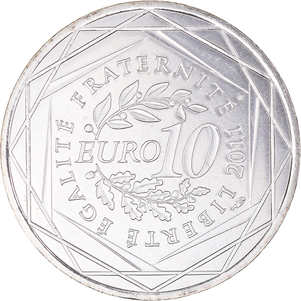 Francja, 10 Euro, Nord-Pas de Calais, 2011, Paris, MS(64), Srebro, KM:1880