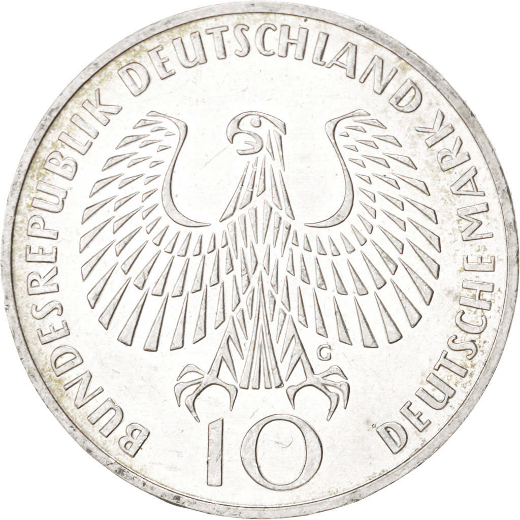 Coin, GERMANY - FEDERAL REPUBLIC, 10 Mark, 1972, Karlsruhe, MS(63), Silver