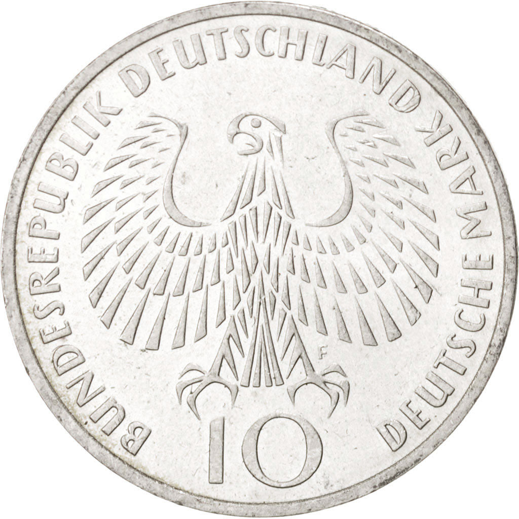 Coin, GERMANY - FEDERAL REPUBLIC, 10 Mark, 1972, Stuttgart, MS(63), Silver
