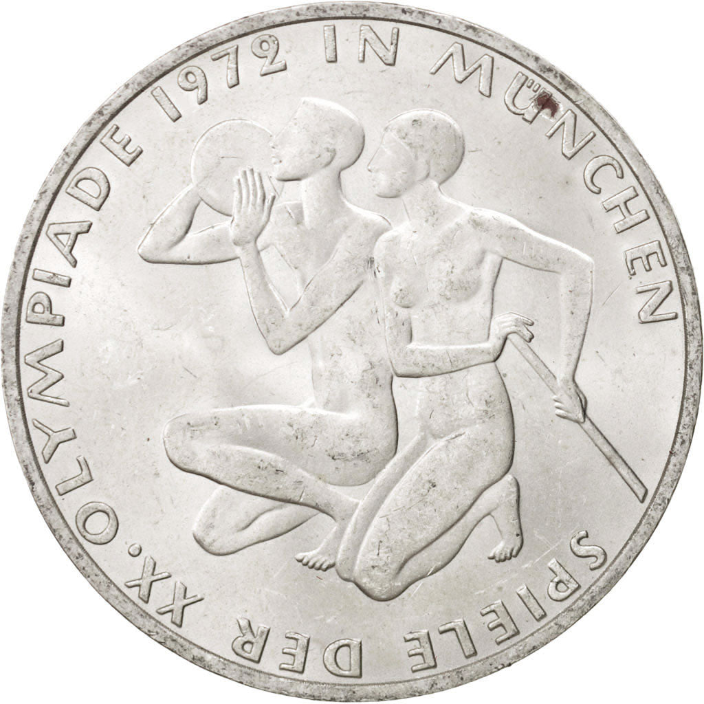 Coin, GERMANY - FEDERAL REPUBLIC, 10 Mark, 1972, Hamburg, MS(63), Silver, KM:132