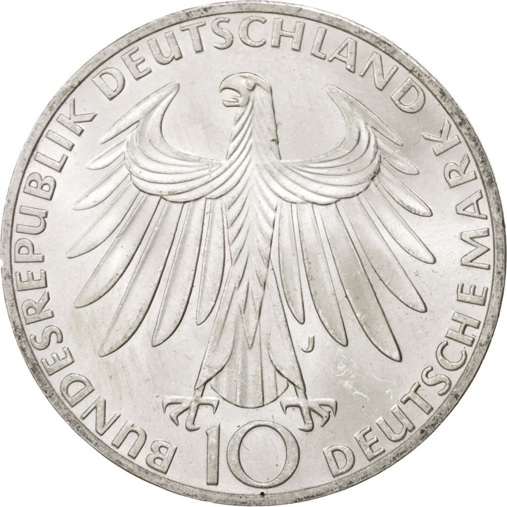 Coin, GERMANY - FEDERAL REPUBLIC, 10 Mark, 1972, Hamburg, MS(63), Silver, KM:132