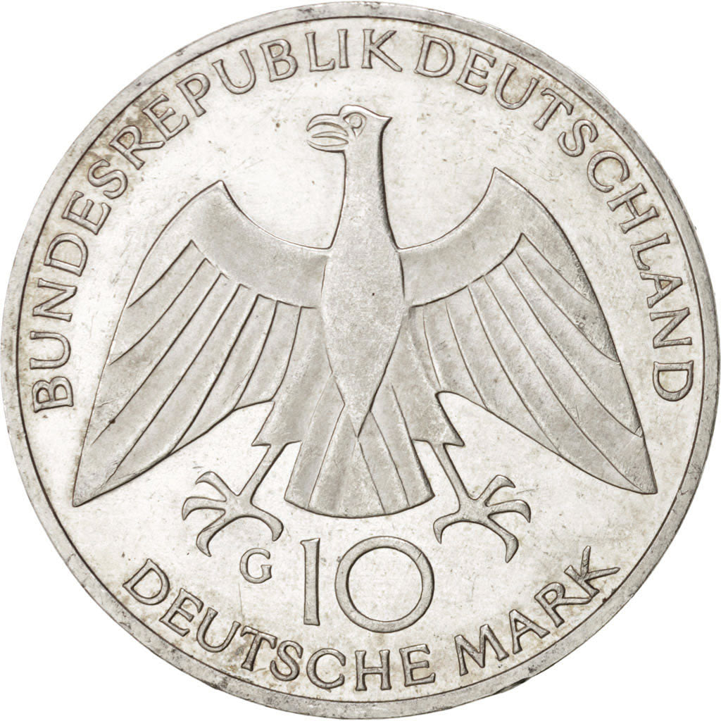 Munten, Federale Duitse Republiek, 10 Mark, 1972, Karlsruhe, PR+, Zilver, KM:131