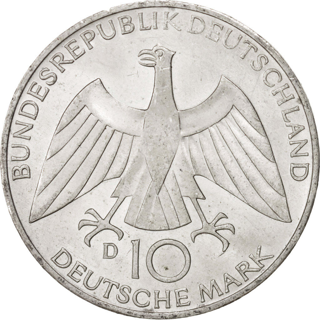 Coin, GERMANY - FEDERAL REPUBLIC, 10 Mark, 1972, Munich, MS(60-62), Silver