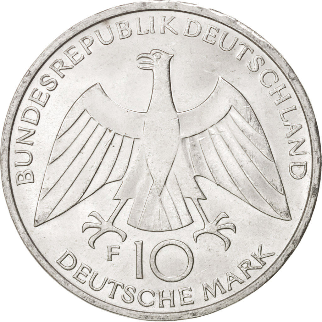 Coin, GERMANY - FEDERAL REPUBLIC, 10 Mark, 1972, Stuttgart, MS(63), Silver