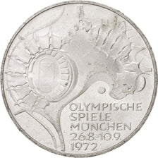 Munten, Federale Duitse Republiek, 10 Mark, 1972, Stuttgart, UNC-, Zilver