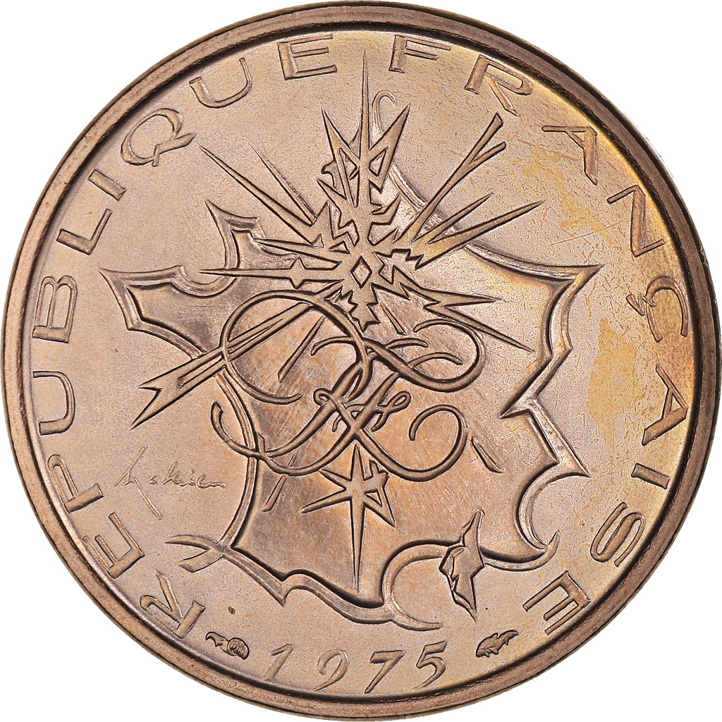 Coin, France, Mathieu, 10 Francs, 1975, Paris, FDC, MS(65-70), Nickel-brass