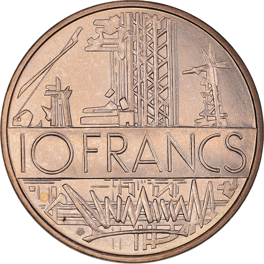 Coin, France, Mathieu, 10 Francs, 1975, Paris, FDC, MS(65-70), Nickel-brass