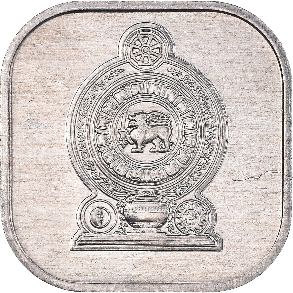 Coin, Sri Lanka, 5 Cents, 1988, MS(63), Aluminum, KM:139a