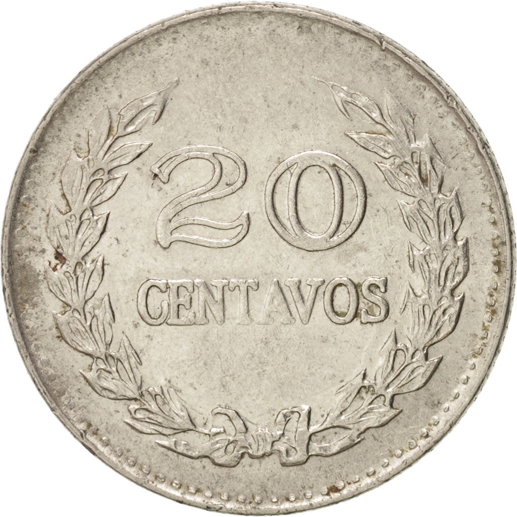 Coin, Colombia, 20 Centavos, 1970, AU(50-53), Nickel Clad Steel, KM:237
