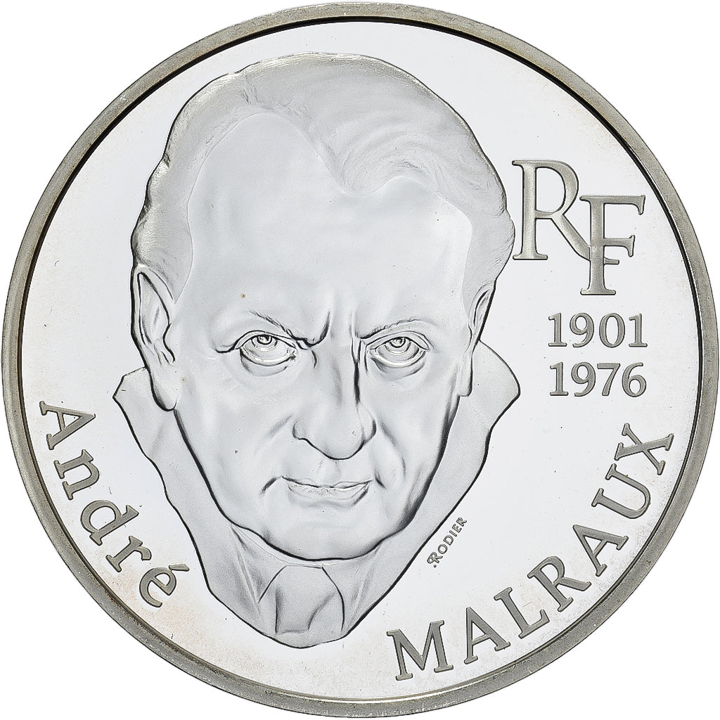 France, 100 Francs, André Malraux, 1997, MDP, Proof, Silver, MS(65-70)