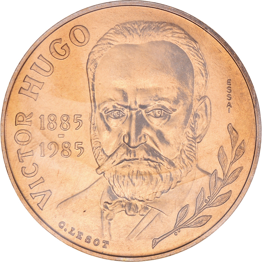 Moneda, Francia, Victor Hugo, 10 Francs, 1985, Paris, ESSAI, FDC, Níquel -