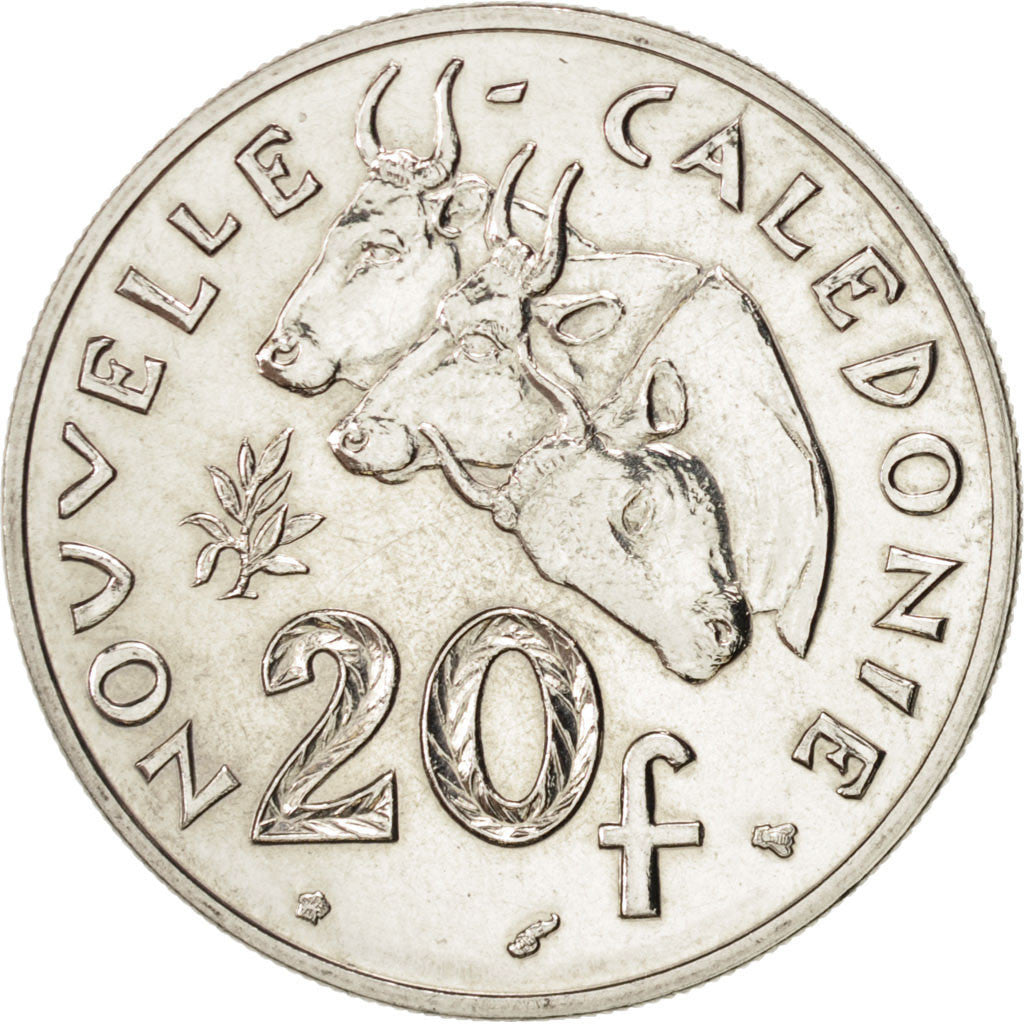 Coin, New Caledonia, 20 Francs, 1996, Paris, MS(65-70), Nickel, KM:12