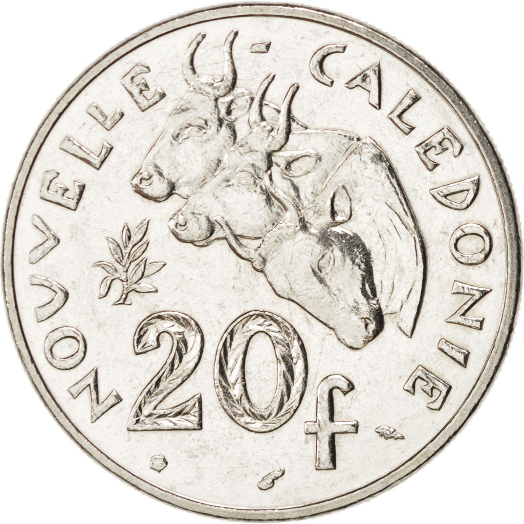 Coin, New Caledonia, 20 Francs, 1990, Paris, MS(64), Nickel, KM:12
