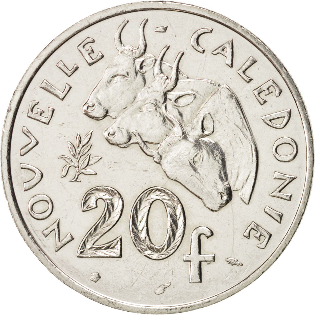 Coin, New Caledonia, 20 Francs, 1992, Paris, MS(64), Nickel, KM:12