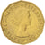 Coin, Great Britain, Elizabeth II, 3 Pence, 1954, AU(55-58), Nickel-brass