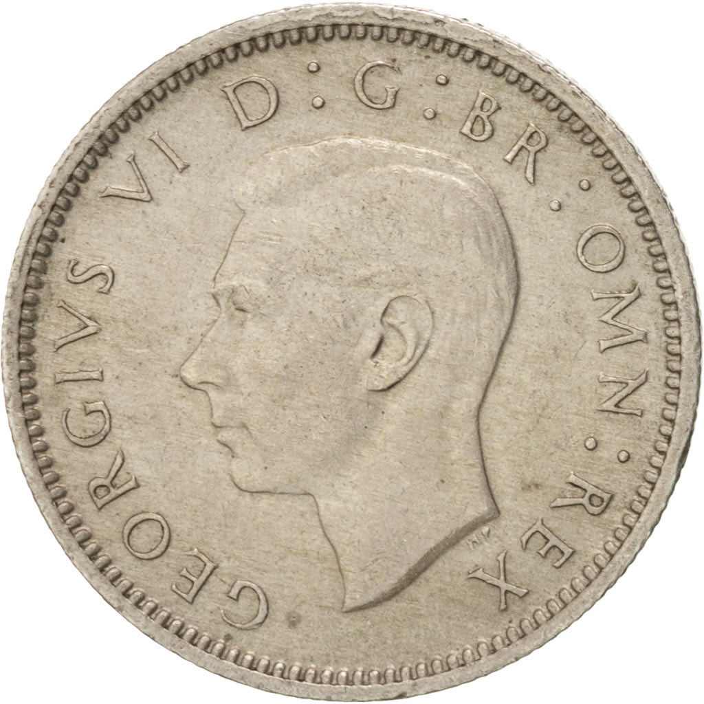 Coin, Great Britain, George VI, 6 Pence, 1948, AU(55-58), Copper-nickel, KM:862