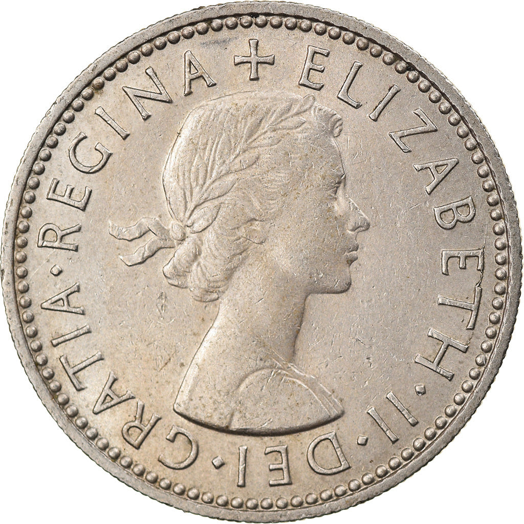 Coin, Great Britain, Elizabeth II, Shilling, 1963, AU(50-53), Copper-nickel