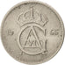 Coin, Sweden, Gustaf VI, 25 Öre, 1966, AU(55-58), Copper-nickel, KM:836