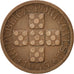 Coin, Portugal, 20 Centavos, 1945, EF(40-45), Bronze, KM:584