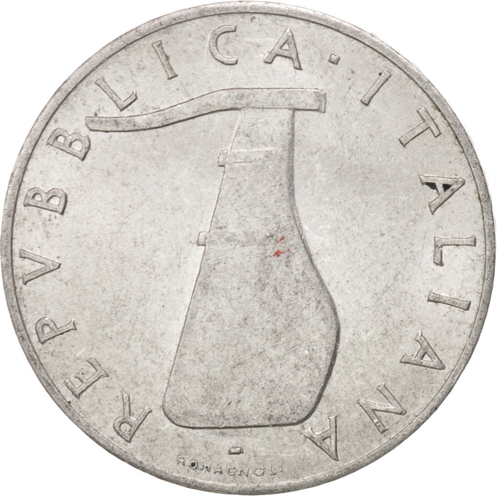 Coin, Italy, 5 Lire, 1954, Rome, AU(50-53), Aluminum, KM:92