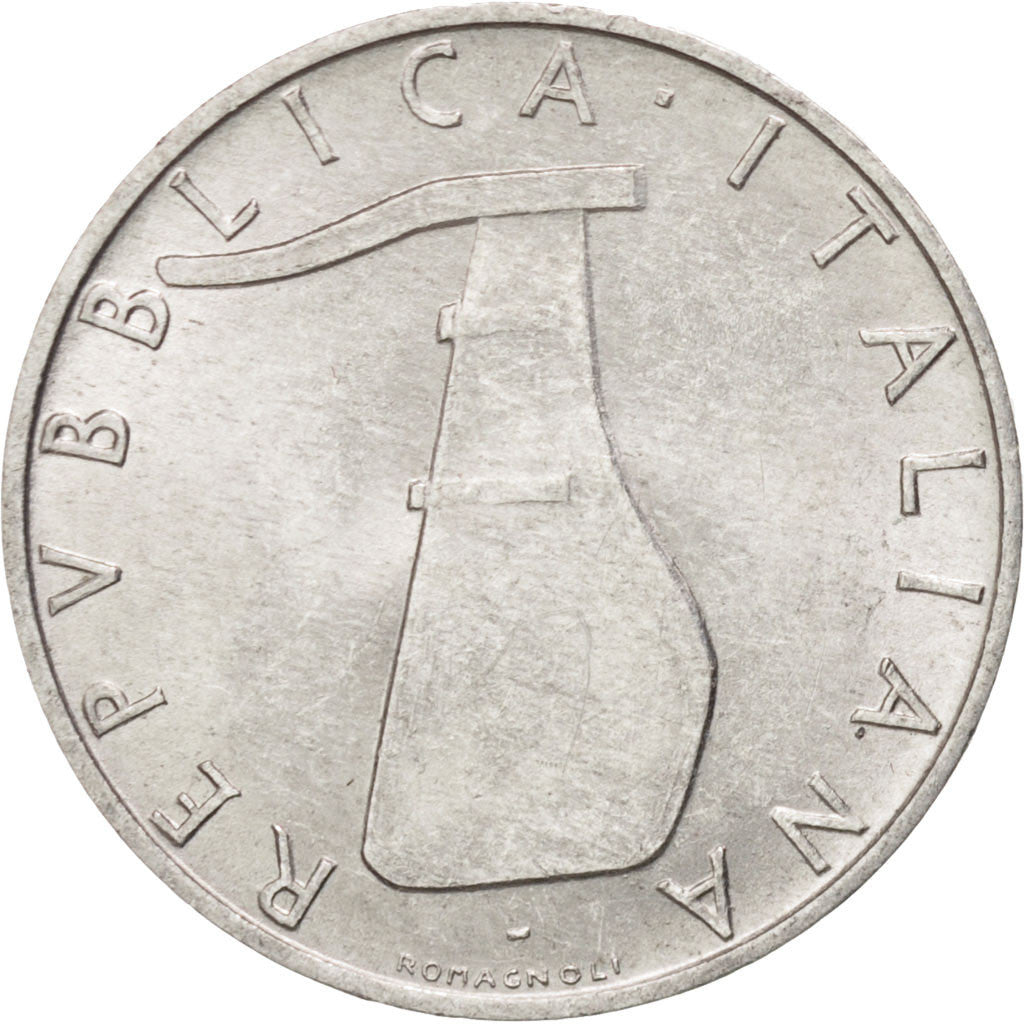 Coin, Italy, 5 Lire, 1967, Rome, AU(55-58), Aluminum, KM:92