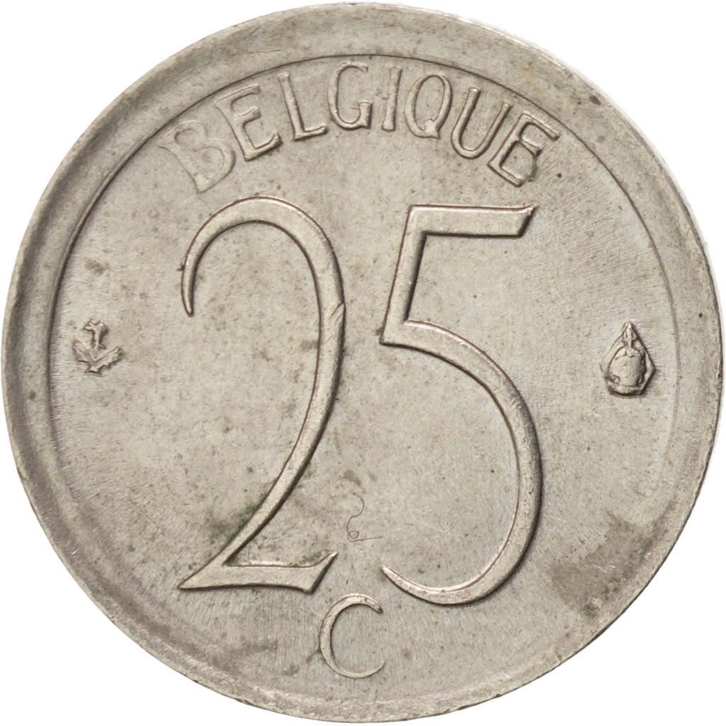 Coin, Belgium, 25 Centimes, 1974, Brussels, MS(60-62), Copper-nickel, KM:153.1