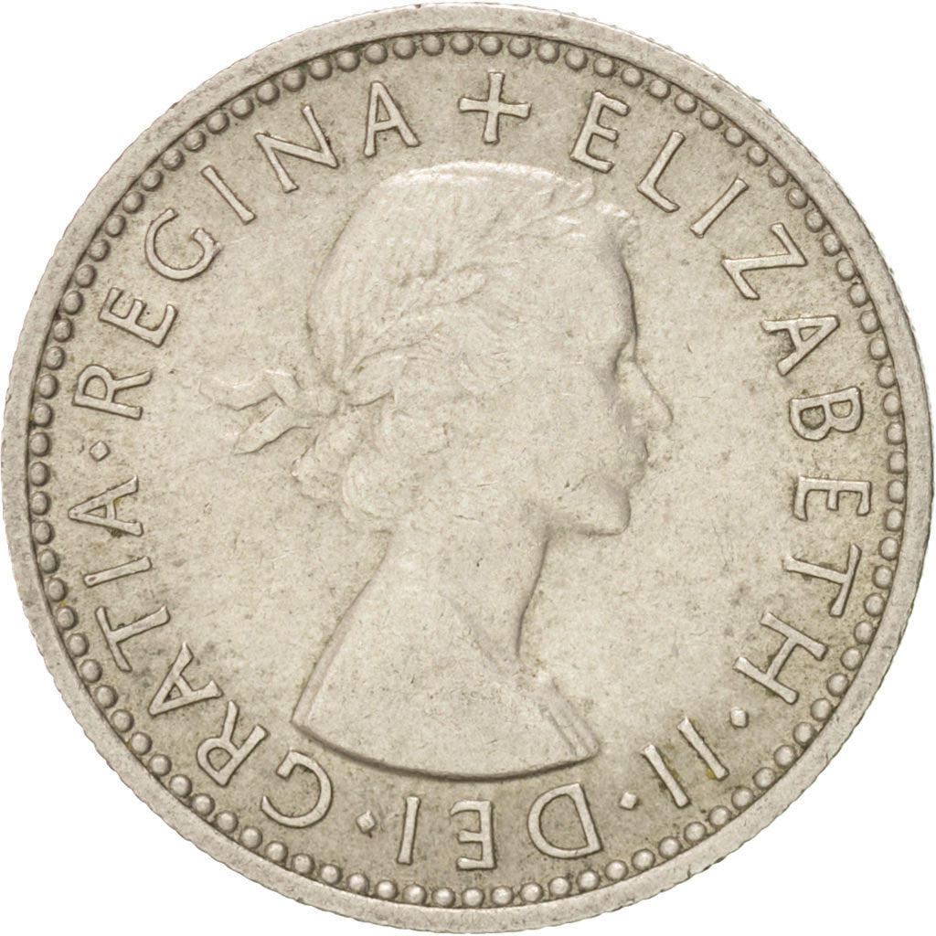 Coin, Great Britain, Elizabeth II, 6 Pence, 1964, EF(40-45), Copper-nickel