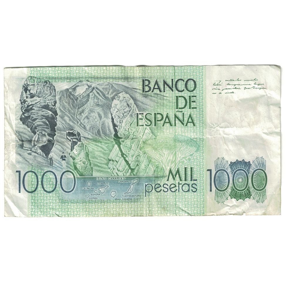 Banknot, Hiszpania, 1000 Pesetas, 1979, 1979-10-23, KM:158, VF(30-35)