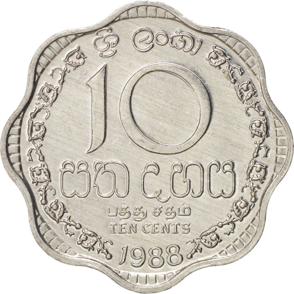 Monnaie, Sri Lanka, 10 Cents, 1988, SUP, Aluminium, KM:140a