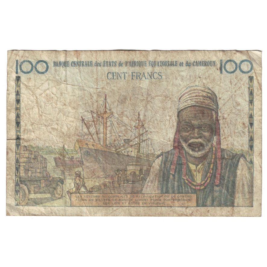 Billet, États de l'Afrique équatoriale, 100 Francs, Undated (1961-62), KM:1e