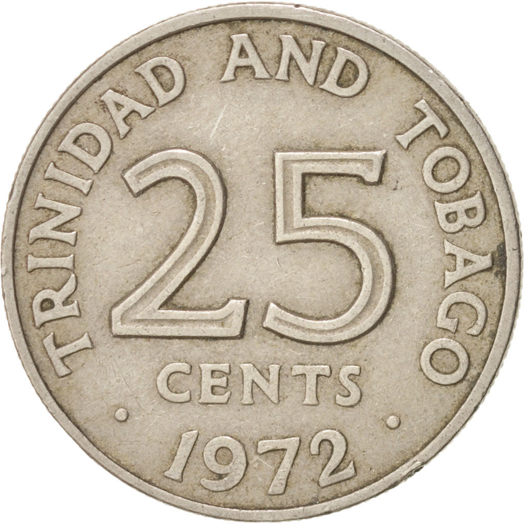 Monnaie, TRINIDAD & TOBAGO, 25 Cents, 1972, Franklin Mint, TTB, Copper-nickel