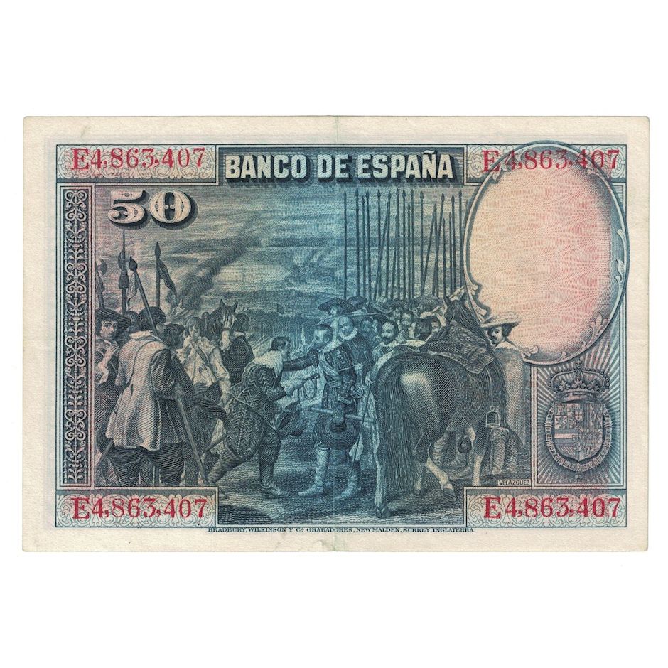 Geldschein, Spanien, 50 Pesetas, 1928, 1928-08-15, KM:75a, SS