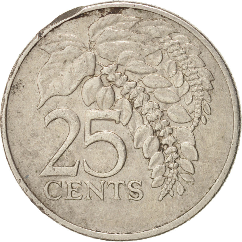 Münze, TRINIDAD & TOBAGO, 25 Cents, 1980, SS, Copper-nickel, KM:32