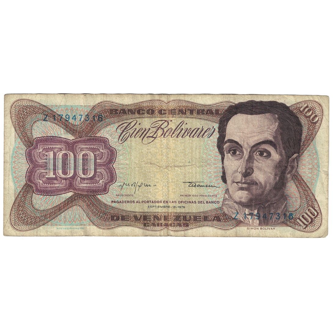 Banknote, Venezuela, 100 Bolivares, 1976, 1976-01-27, KM:55c, VF(20-25)
