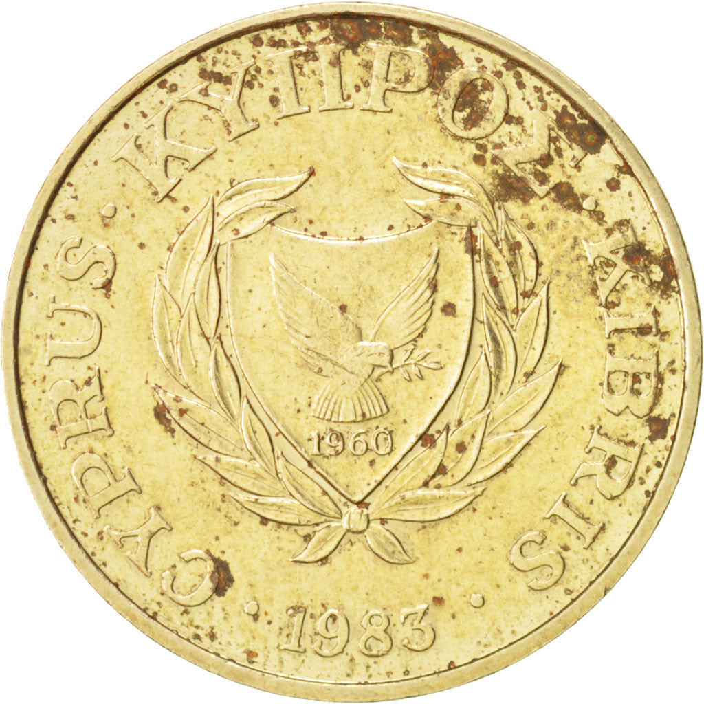 Coin, Cyprus, 5 Cents, 1993, AU(55-58), Nickel-brass, KM:55.1