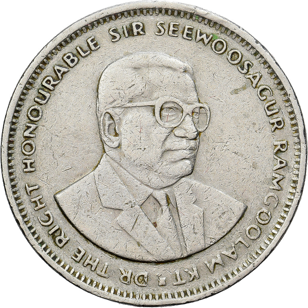 Coin, Mauritius, Rupee, 1987, EF(40-45), Copper-nickel, KM:55