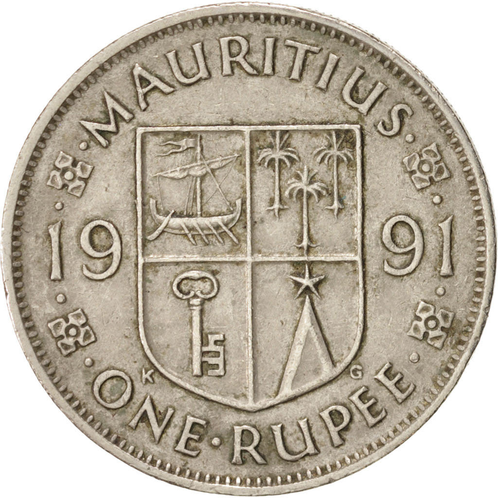 Monnaie, Mauritius, Rupee, 1991, TTB, Copper-nickel, KM:55