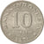 Moneda, Indonesia, 10 Rupiah, 1971, MBC+, Cobre - níquel, KM:33