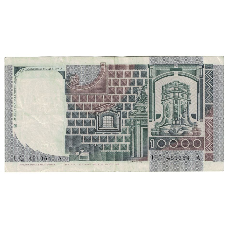 Banknote, Italy, 10,000 Lire, 1976, 1976-08-25, KM:106a, AU(50-53)