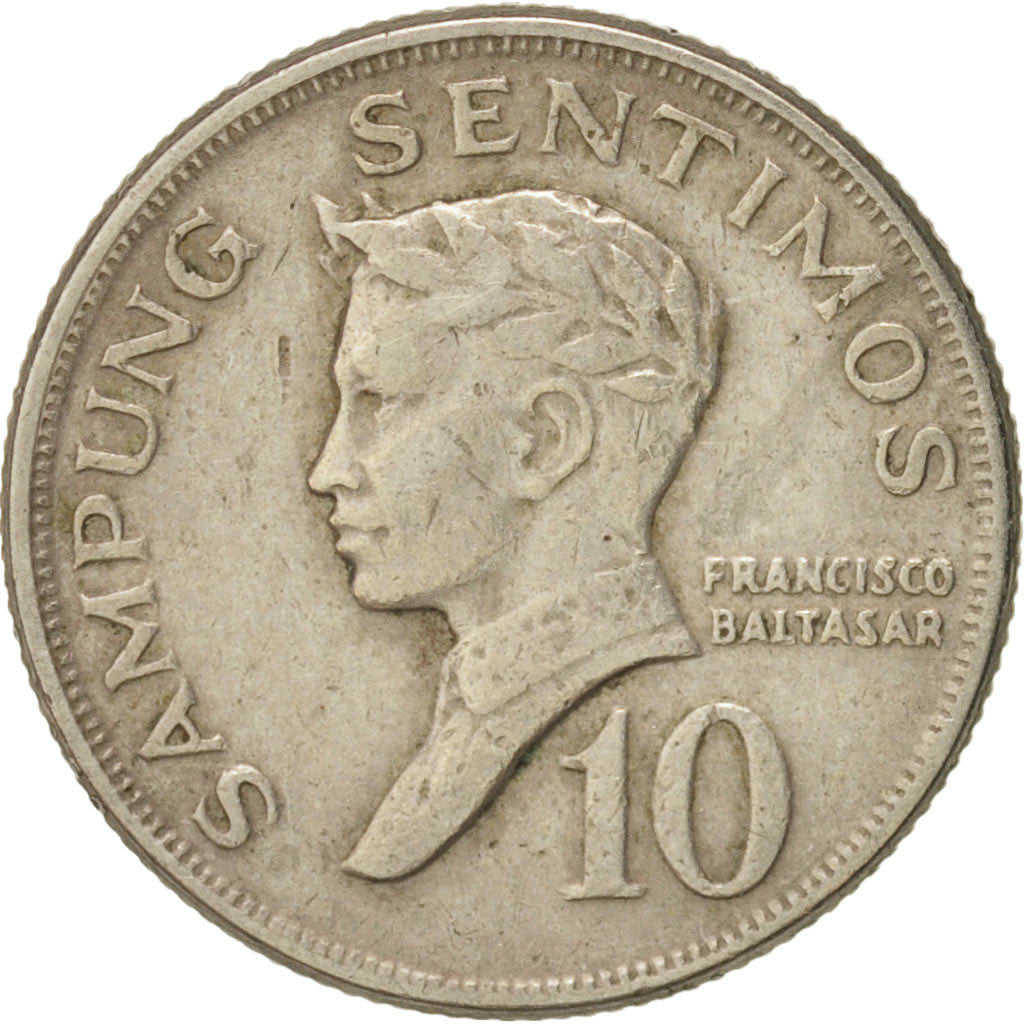 Coin, Philippines, 10 Sentimos, 1974, EF(40-45), Copper-nickel, KM:198