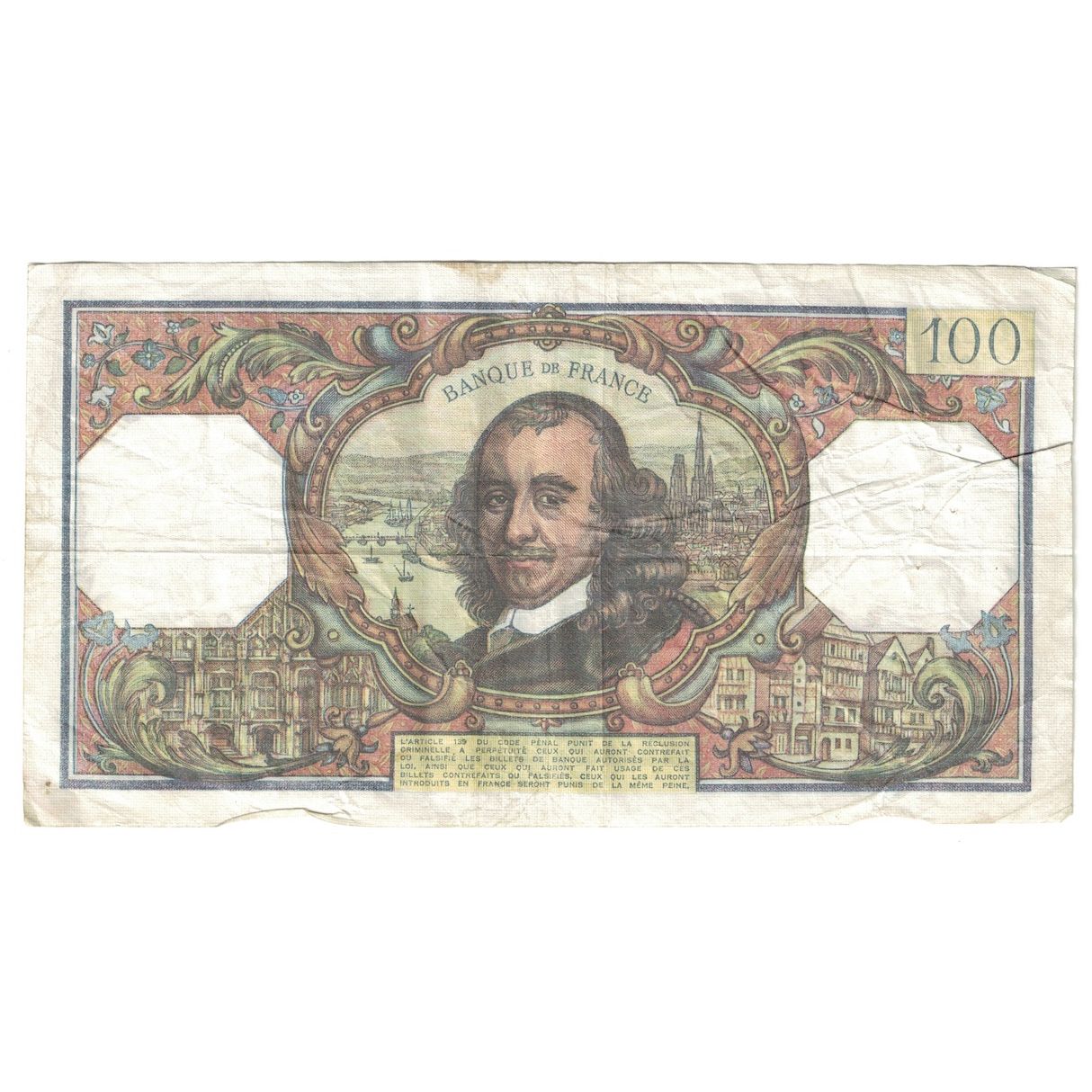 Francja, 100 Francs, Corneille, 1978, R.1184, VF(20-25), Fayette:65.62, KM:149f