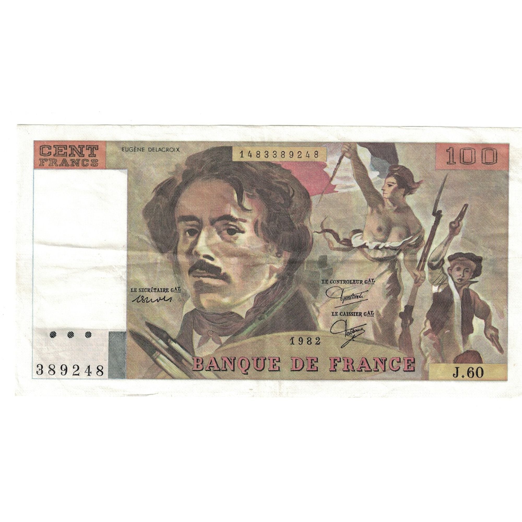 Frankrijk, 100 Francs, Delacroix, 1982, J.60, TTB+, Fayette:69.6, KM:154b