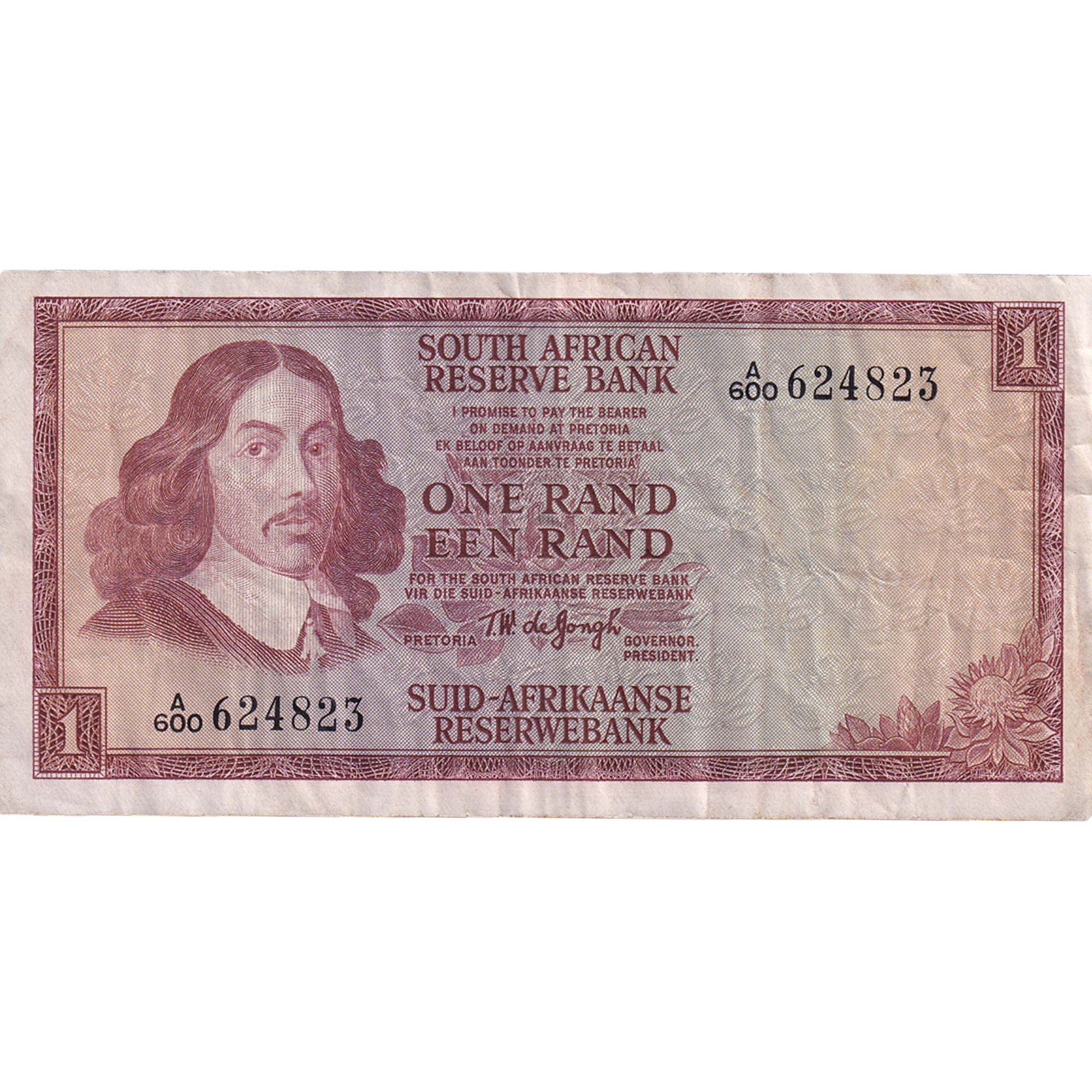 Banknote, South Africa, 1 Rand, 1966, KM:109a, EF(40-45)