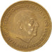 Moneta, Spagna, Francisco Franco, caudillo, Peseta, 1967, BB+, Alluminio-bronzo