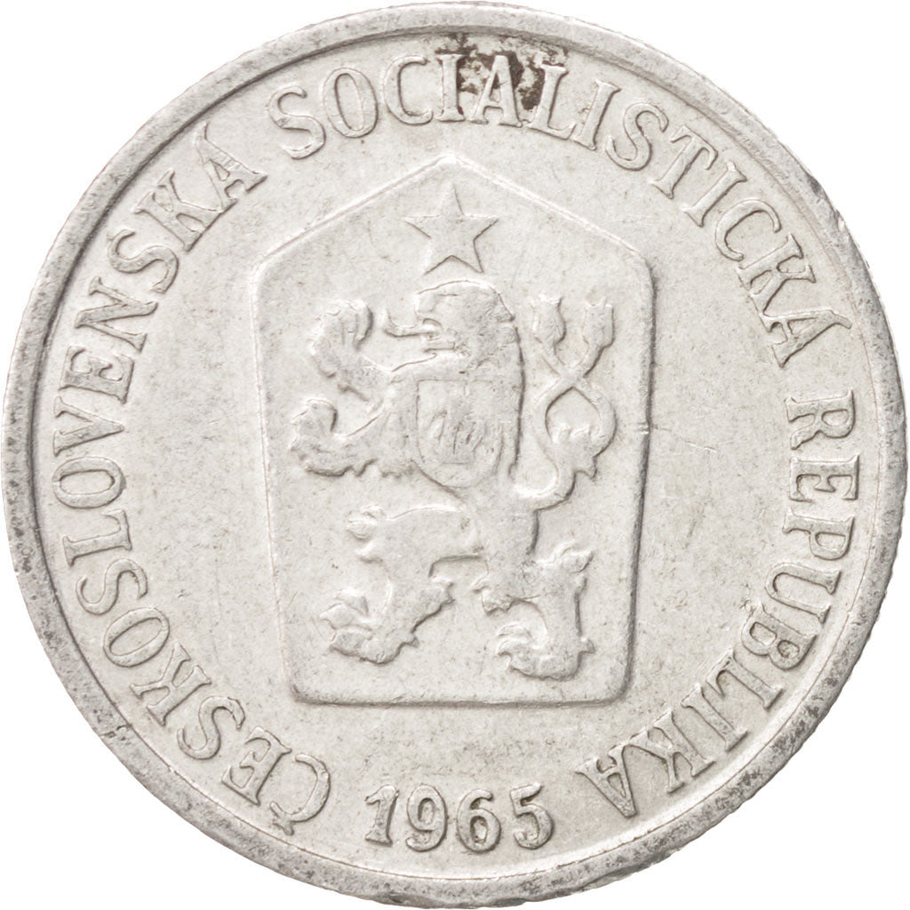 Coin, Czechoslovakia, 10 Haleru, 1965, EF(40-45), Aluminum, KM:49.1
