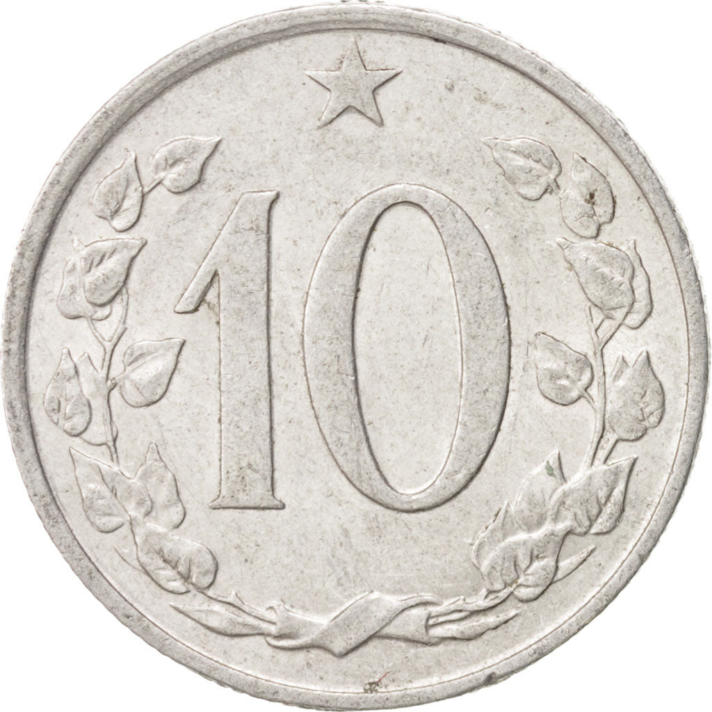 Coin, Czechoslovakia, 10 Haleru, 1965, EF(40-45), Aluminum, KM:49.1