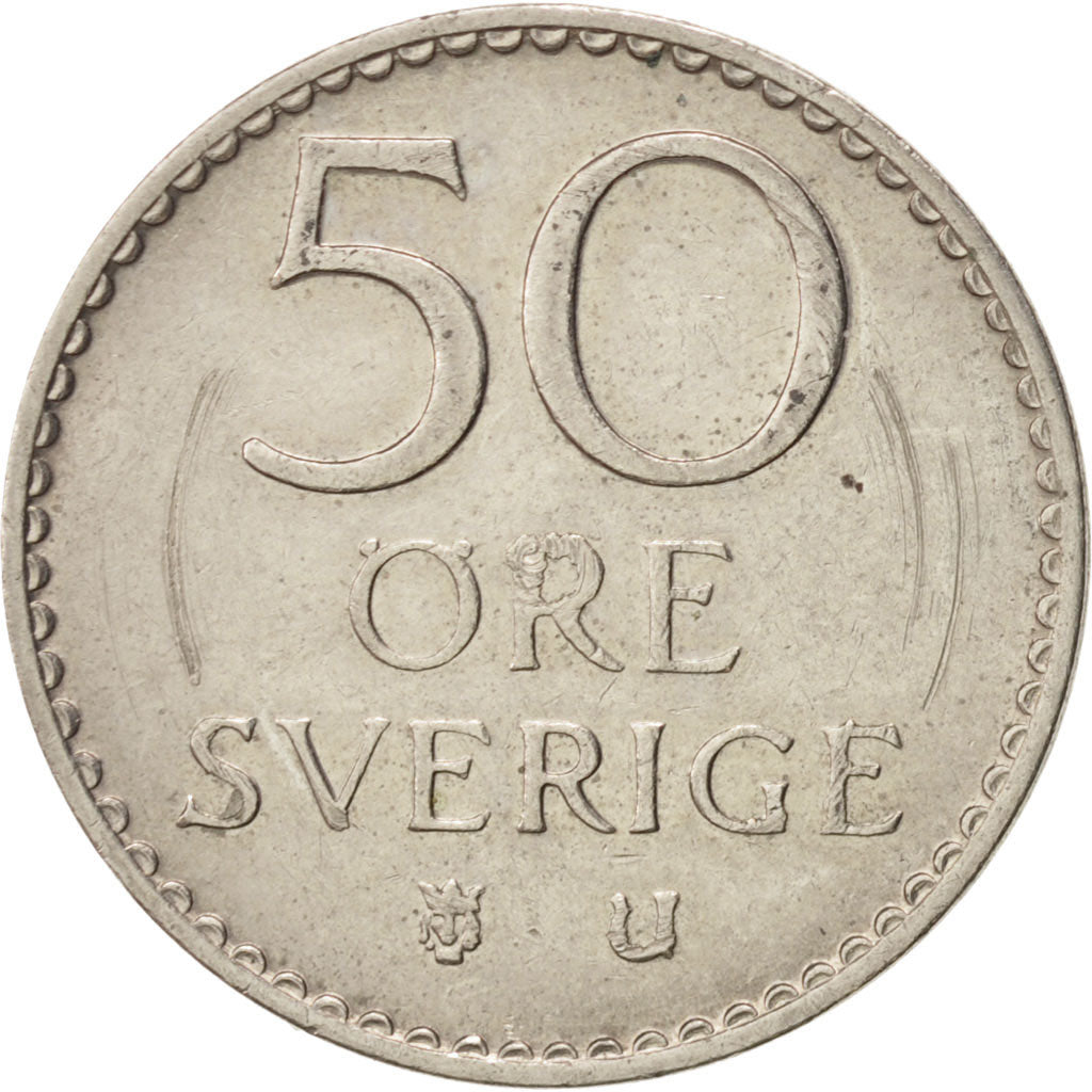 Monnaie, Suède, Gustaf VI, 50 Öre, 1973, SUP, Copper-nickel, KM:837