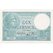 France, 10 Francs, Minerve, 1939, C.70482, UNC(64), Fayette:7.4, KM:84