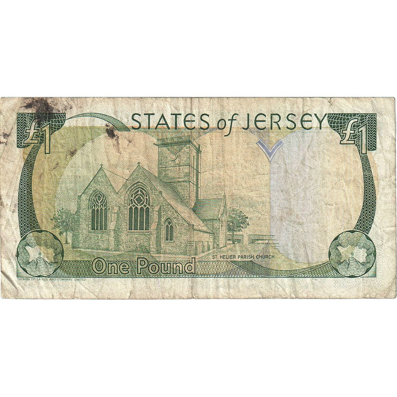 Biljet, Jersey, 1 Pound, Undated (2000), KM:26a, TB+