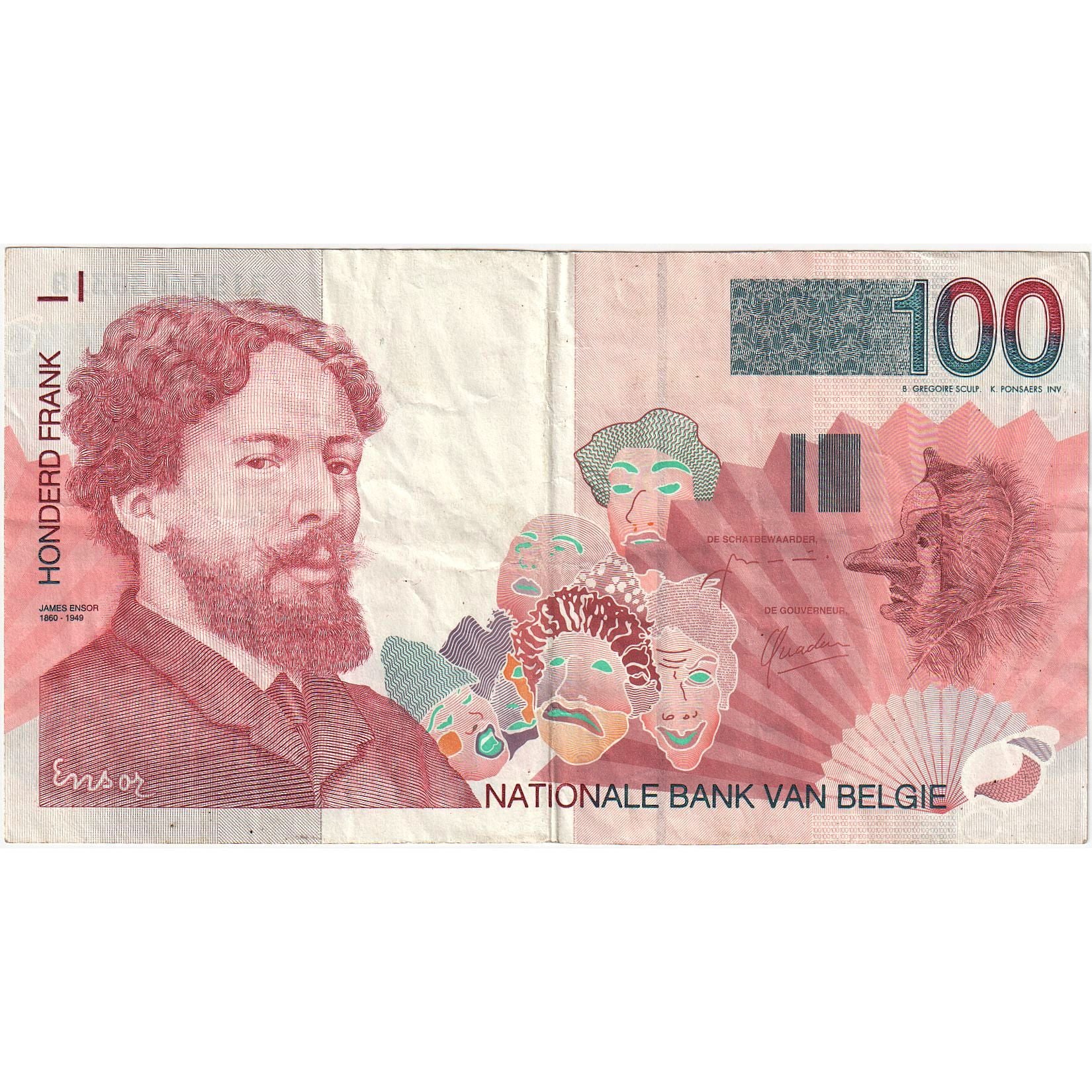 Geldschein, Belgien, 100 Francs, Undated (1995-2001), KM:147, SS
